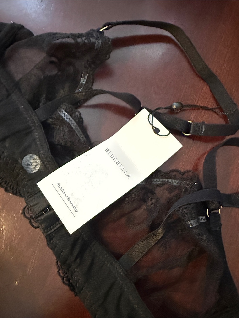 Bluebella Black Lace Underwire Sheer Bra - Picture 3 of 3